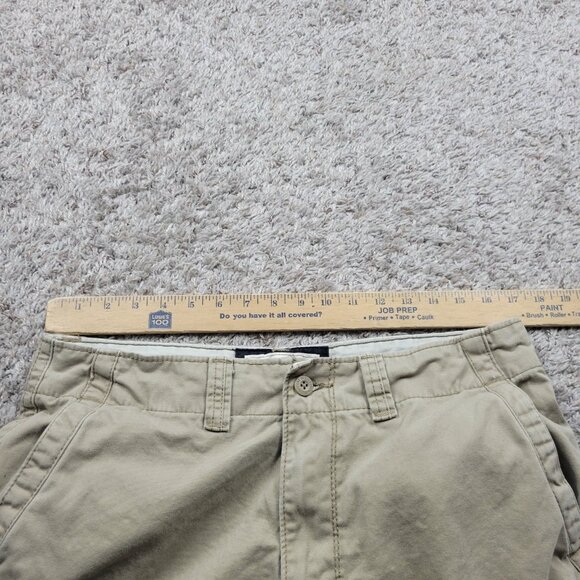 Signature by Levi Cargo Shorts Mens 34 Beige Multi Pocket Khak Utility - Picture 2 of 7